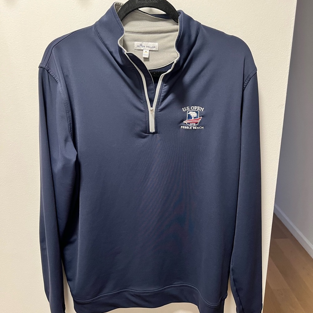 Peter Millar - Blue Quarter Zip - US Open Golf / Pebble Beach - size M